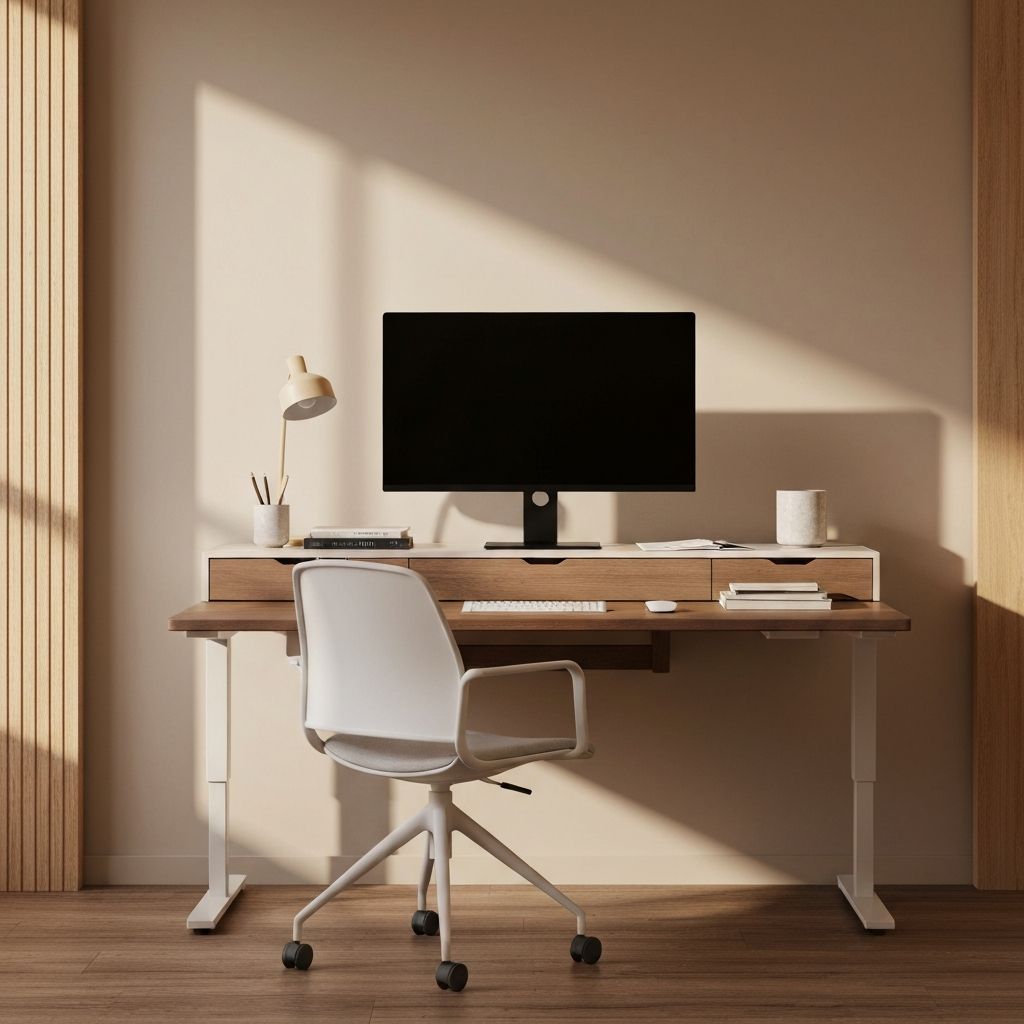 Poste de travail ergonomique avec moniteur bien positionné et bonne lumière