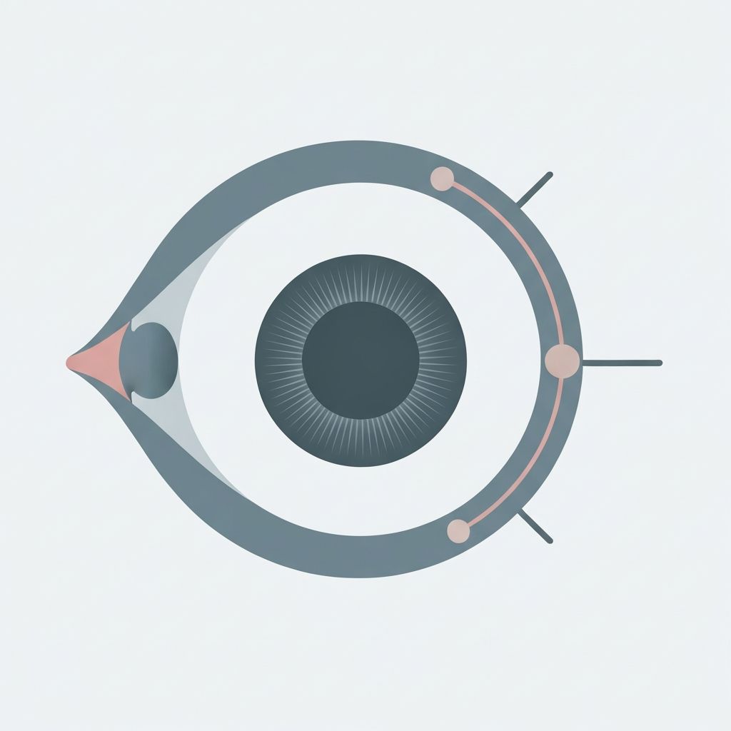 Illustration simplifiée de l'anatomie de l'œil à des fins d'information éducative